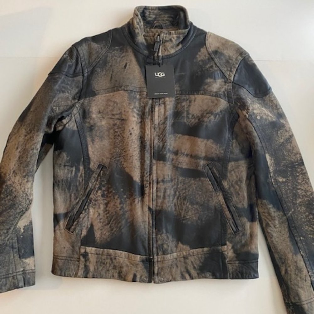 UGG Leather Garrapata Bomber Jacket